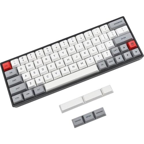 64 ANSI Dye Sub Pink White Gray White Keyset PBT Keycap For MX switches 64 Keyboard GK64 GK64x GK64xs DZ60 (Only Keycap)