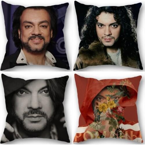 New Kirkorov Pillowcase Cotton Linen Fabric Square Zippered Pillow Cover For Home Wedding Decoration 45X45cm Not Fade 1210