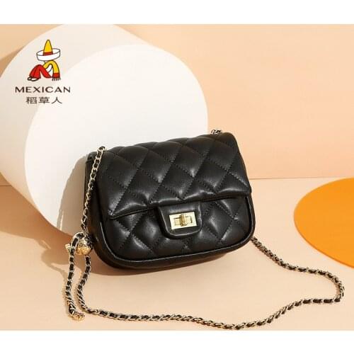 Scarecrow Lady Bag 2021 New Trend Sheepskin Bag Cross-body Bag Classic Diamond Bag Chain Shoulder Bag