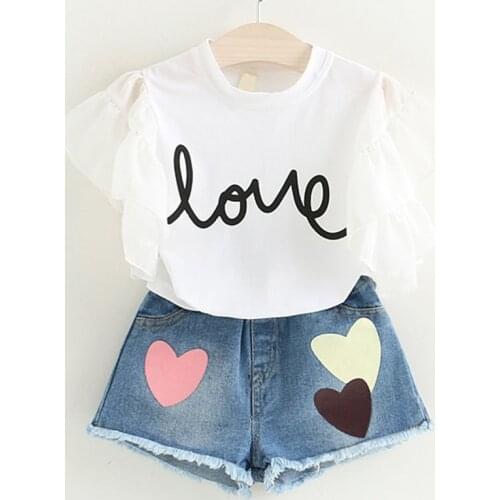 Clothes For Girls Summer Toddler Girls Clothes 2Pcs Outfits Kids Clothing For Girls Tracksuit Suit For Girls Clothing