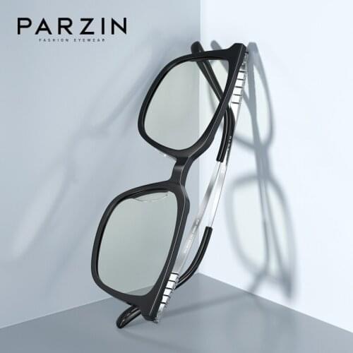 PARZIN Acetate Anti Blue Light Glasses Men Computer Glasses Frame Vintage TV Gaming Goggles New Office Gafas De Lectura 15802