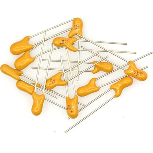 Plug-in tantalum capacitor 16v 25v 35v 50v 1uF 0.1uF 10uF 4.7uF 105 106 Plug-in tantalum capacitor