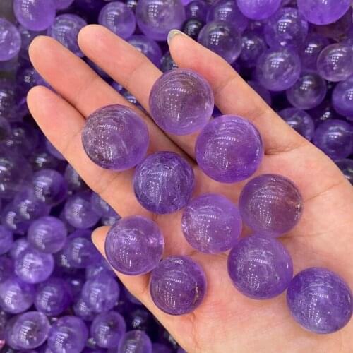 Popular Natural Amethyst Quartz Sphere Big Pretty Crystal Ball Healing Purple Stone 1pc Geode Stones And Crystals 2020