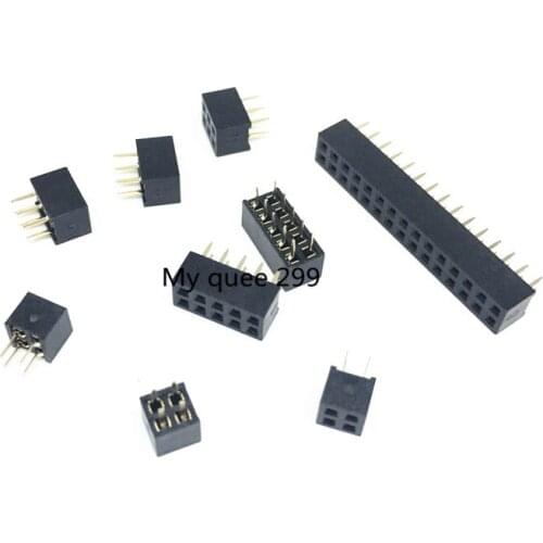 Spacing 2.0MM double row female socket In-line female busbar socket 2*2P3P4P5P6P10P20P~40P Plastic height 4.3MM