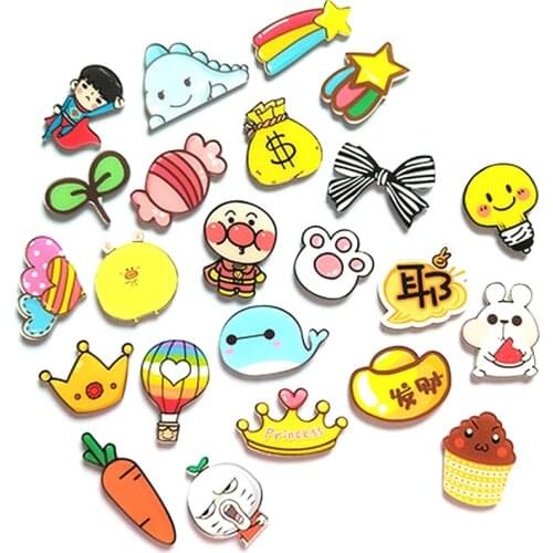 Christmas shooting star Hot air balloon acrylic Kitchen Decorative Refrigerator Magnet crown carrot Fridge Magnet Stickers