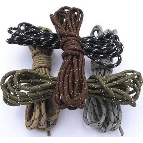 Hot Selling Practical Strong 160cm Long Round Shoelace High Quality Mountain Climbing Shoestring Shoelaces 1 Pair Free Shipping