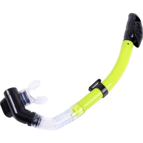 Silicone Snorkel Full Dry Mouth Swimming Snorkel Underwater Sports Diving Equipment Yellow