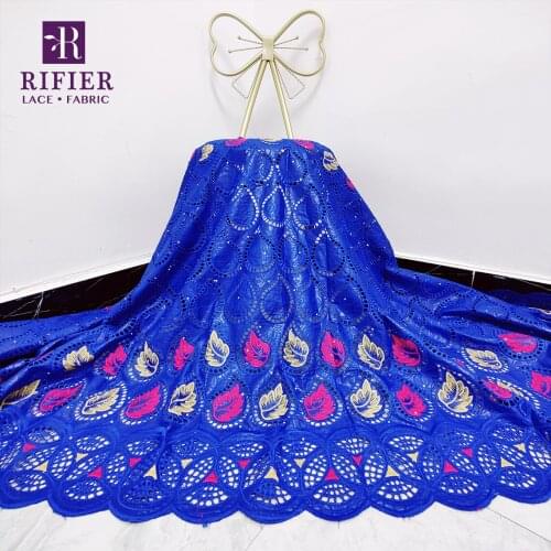 Embroidered Bazin Riche Broder With Stones 2021 Top Quality Lace Fabric For Women Celebration Dress Guipure Bazin Riche Fabrics