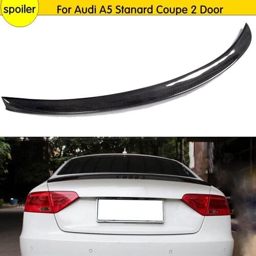 Carbon Fiber Rear Roof Spoiler Tail Trunk Wing Boot Lip for A5 Standard Coupe 2 Door 2017 2018 2019 Boot Trim Sticker Wings