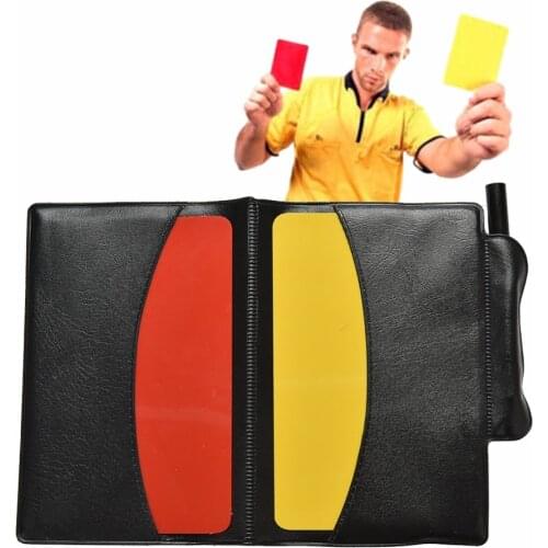 1pcs Soccer Referee Red Yellow Card Pencil Sports Notebook Personalized Sport Match Soccer Sheet Set Note Notebook