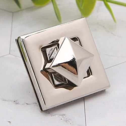 1 Pc Square Shape Clasp Turn Lock Twist Locks DIY Replacement Messenger Handbag Bag Hardware Accessories 4 Colors