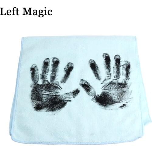 1pcs Soft Black Hand Gag Towel Close Up Street Stage Magic Trick Comedy Magic Easy To Do Magic Props Mentalism
