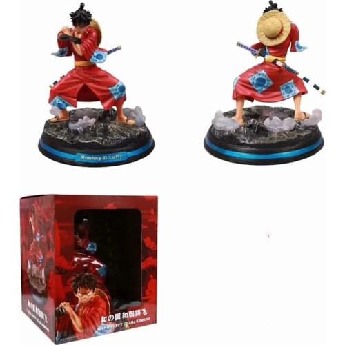 One Piece Wano Monkey D Luffy Gear 4 Kimono Ver. Statue PVC Figure Collectible Model Toy