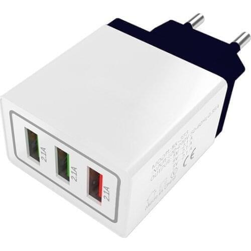 10pcs/lot Fast Wall Charger for Samsung S9 Xiaomi 18 W 3 USB Mobile Phone Fast Wall Plug for iPhone X 8 7 Huawei