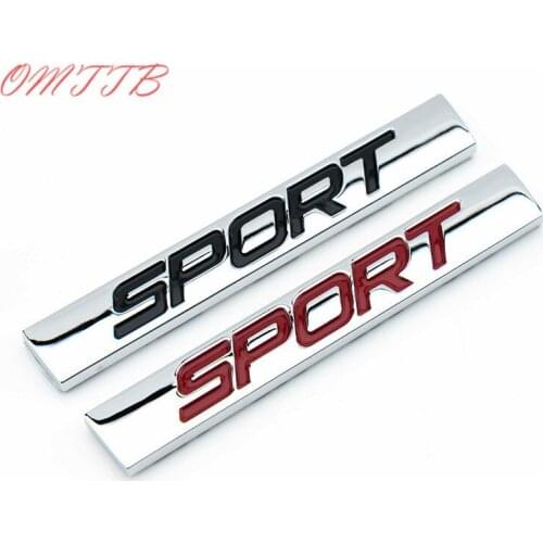 3D Sports Letter Chrome Metal Car Sticker Auto Decoration For Toyota Prado Volvo Skoda Octavia Chevrolet Cruzez car styling