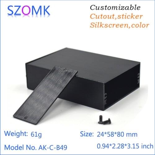 4 pcs, 24*58*80mm small aluminum electronics control box instrument enclosure hot sales extrusion aluminum outlet enclosure