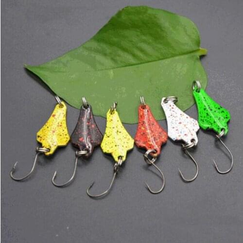 6pcs/lot 6 Colors 2.8cm 3g colorful Spoon lure trout metal Fishing spoon Lure