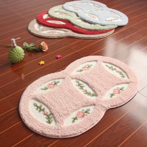 Free Shipping 40x75cm Pastoral Blanket Style Skidproof Living Kitchen Soft Hallyway Carpet Warm Healing Bathroom Rug Door Pad