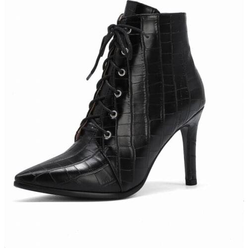 Big Size Pointed thin heel boots boots women shoes ankle boots for women ladies boots shoes woman winter