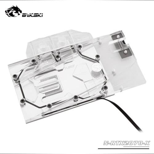 Bykski Water Block use for NVIDIA RTX2070 Founder Edition PCB / Full Cover Copper Radiator Block/3PIN 5V RGB / 4PIN 12V RGB