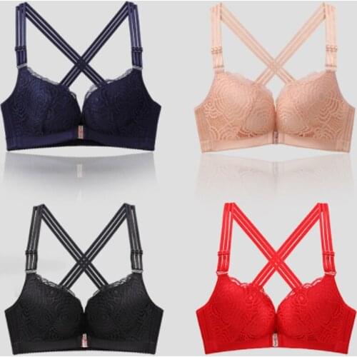 Front closure Bra Womens Lace Bras lingerie Plus Size Brasserie B C D E Cup Drop shipping