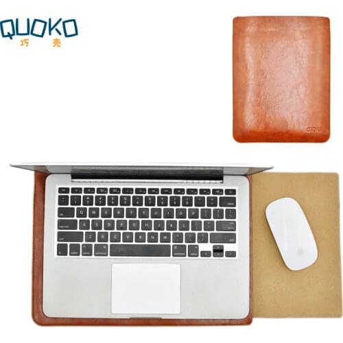 Laptop bag case Microfiber Leather Sleeve for Microsoft Surface Pro 4 Laptop Book2 Dual Pocket with Exterior Mouse Pad