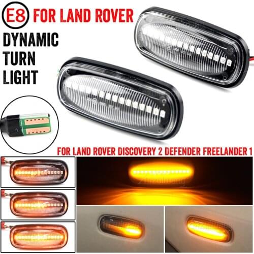 Dynamic Sequential Indicator Blinker LED Side Marker Light For Land Rover Discovery 2 1999-2004 Defender Freelander 1 2002-2005