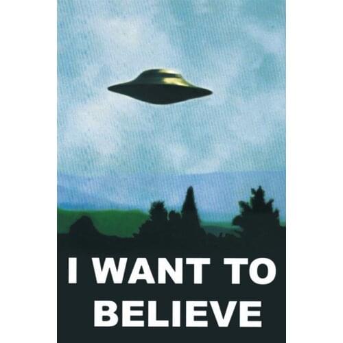 Home Decor I Want to Believe-Silk Art Poster Wall Sticker Decoration Gift
