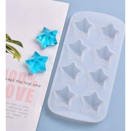 1pcs Stars Crystal Silicone Mold DIY Jewelry Making Tool Moulds UV Epoxy Resin Decorative Craft