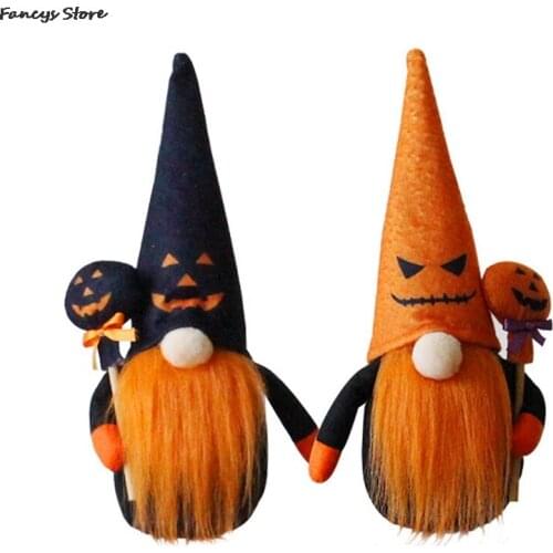 Halloween pumpkin doll dolls mini children’s gifts doll house dwarf fairy cute happy party decoration ornaments Beard Goblin new