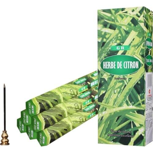 Lemon Grass Handmade Indian Incense Sticks Scents for Home 2/6 Tubes Bulk Stick Incense for Household Gift No Incense Burner