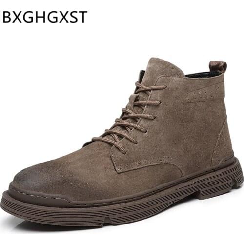 Desert boots fashion shoes men boots genuine leather 2020 winter ankle boots men big size 48 designer shoes men high quality