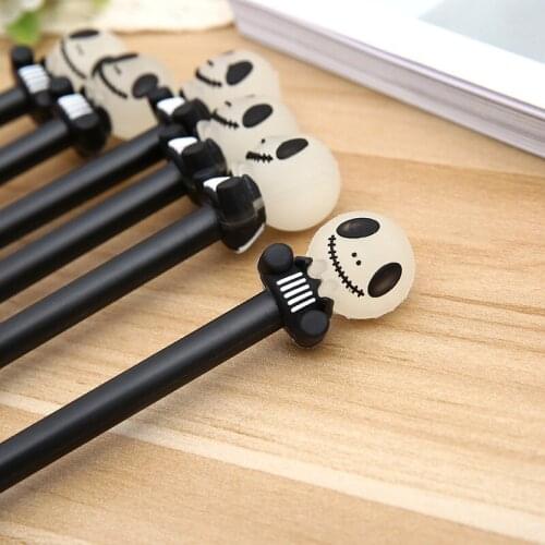 New Korean students start school gifts creative lovely skull neutral pen office stationery Black Signature Pen student supplies