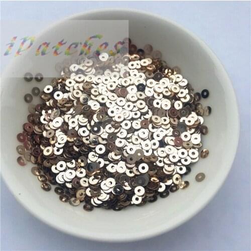 4000pcs(10g) 3mm Champagne color Sequins Paillette Sewing Craft Good Quality flat round loose Sequin for Clothing Accessories