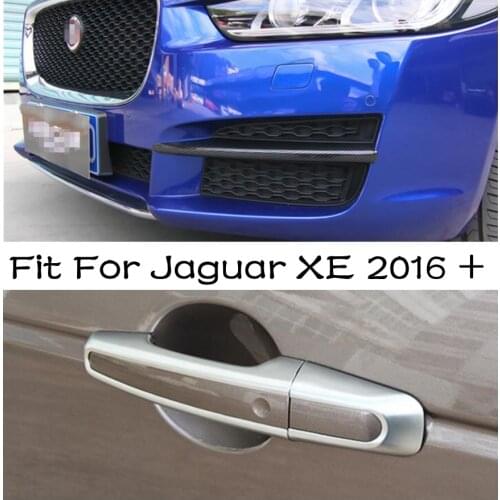 Lapetus 2PCS Front Face Fog Lights Lamp Eyelid Eyebrow Cover Trim Auto Accessories Exterior Fit For Jaguar XE 2016 - 2019 ABS