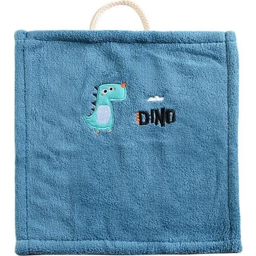 Hand Towel Hangable Unfading Cartoon Cute Printed Easy Clean Baby Face Towel Absorbent Towel for Bathroom Kitchen