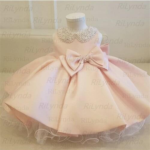 Beading Layers Flower Girl Dresses Sequin Bow Puffy First Communion Dress Glitter Knot Girl Party Dress Christmas