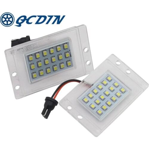 QCDIN Car LED License Plate Light For VOLVO 855 V70 97-00 V70 XC License Number Plate Light Lamp Car Lights Hot