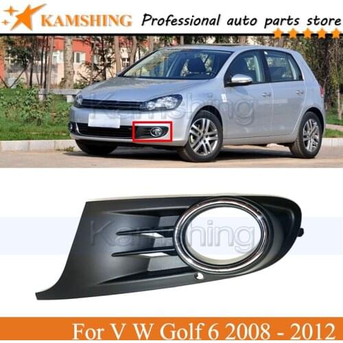 Kamshing Front Bumper Fog light frame cover For V W Golf 6 2008 - 2012 Front Fog lamp frameRunning light Foglight frame