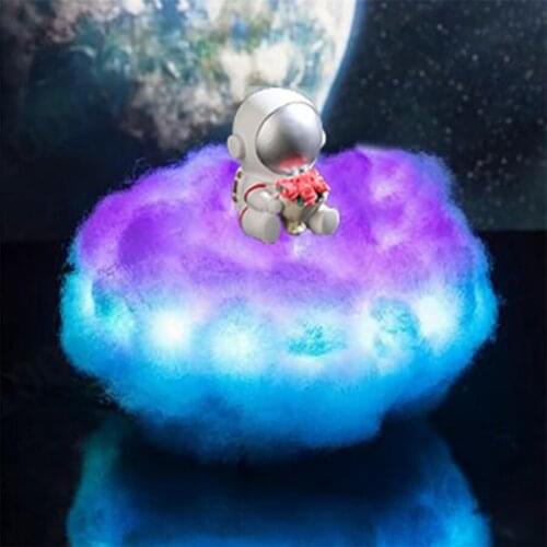 Thrisdar Novelty RGB LED Cloud Night Light USB Colorful Clouds Astronaut Lamp Baby Children Room Bedroom Bedside Table Lamps
