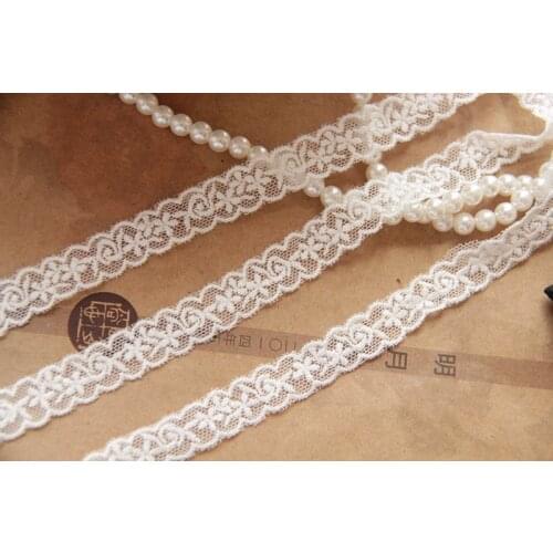 5yards/lot 1.2cm wide Fine Cotton Embroidered Narrow Collar Lace Headdress Little Rose Laciness diy Patchwork Trimming X1081