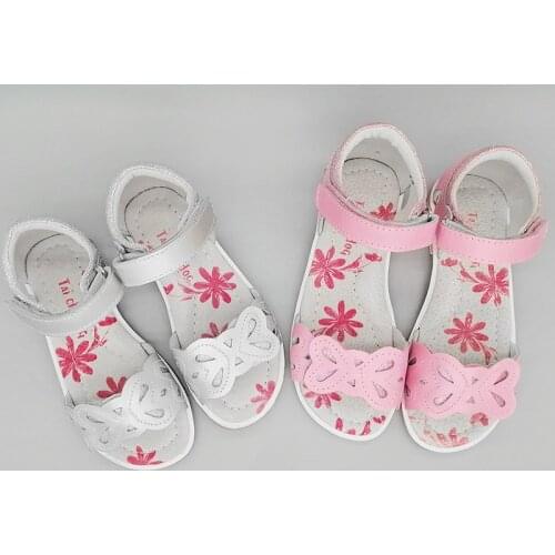 Super Quality 1pair Genuine Leather arch support Sandals Orthopedic hard back Girl Shoes, Kids/Children Soft Shoes