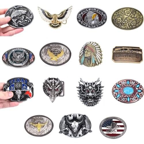 1pc Luxury Eagle Metal Cool Belt Buckles For Man Unisex Western Fashion Buckle Cowboys Cowgirls Buckle