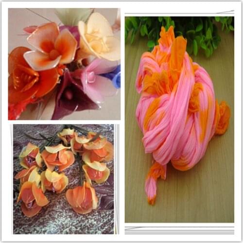 54 colors mix shipping or only one color ship double color stocking flowers/nylon flower /silk flower making/ DIY flowers craft