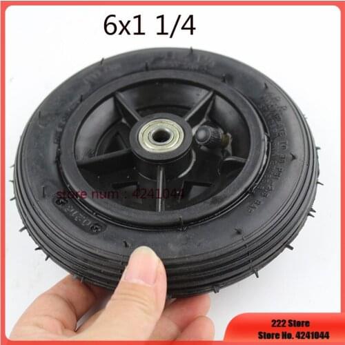 6 Inch Pneumatic Tire Motorcycle 6x1 1/4 tyre 150MM Scooter Inflation Wheel With Hub With Inner Tube Electric Scooter