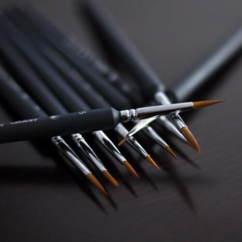 9 pcs hook line pen set paint brush hand-painted watercolor miniature brush students art students art candidates recommended sup