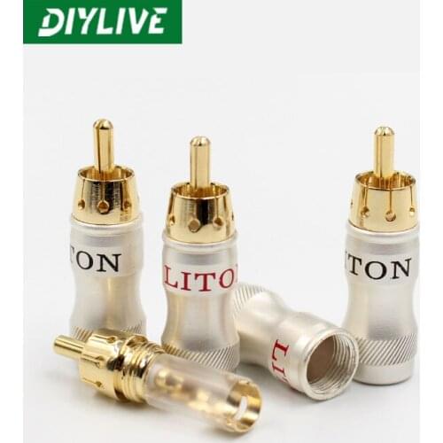 DIYLIVE Liton Litton audio cable RCA plug 7mm gold-plated audio plug signal cable Lotus plug audio head