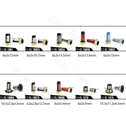 Free shipping Fuel Injector Micro Basket Filter with different type for auto parts Top Quality Injector Repair Kit VD-FL-S01