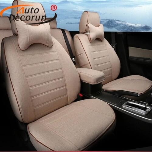 AutoDecorun Front & Rear Seat Cover for Audi A8 Accessories Car Seat Covers Sets Custom Seat Cushion Covers Supports Protection
