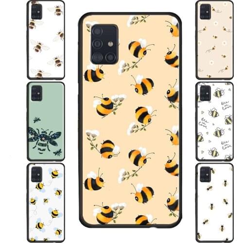 Bee Bumblebee Pattern Case For Samsung Galaxy S21 Ultra Note 20 S8 S9 S10 Plus S20 FE S10e Note 9 Note 10 Plus